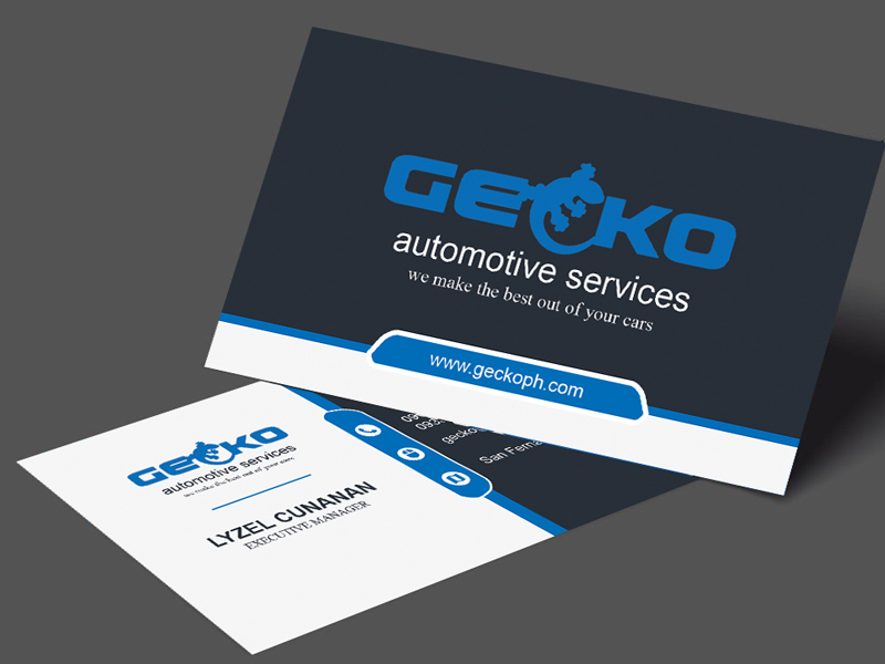 Gecko Automotive Services business cards