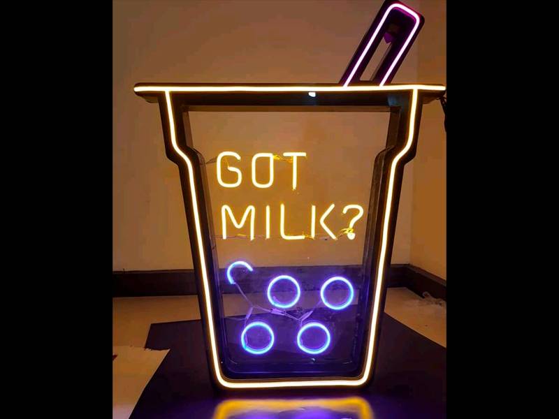 Indoor neon sign