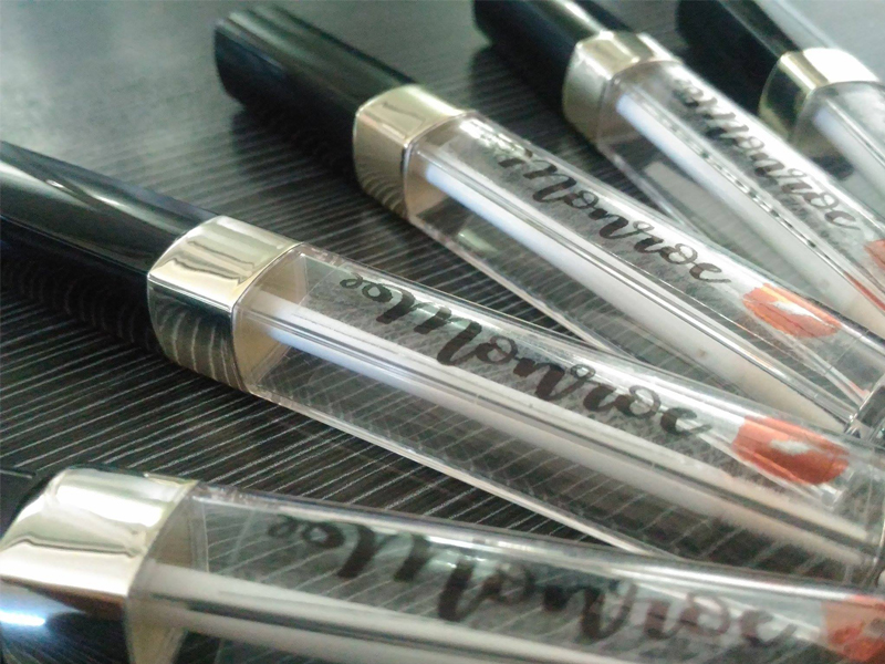Printed labels on clear sticker